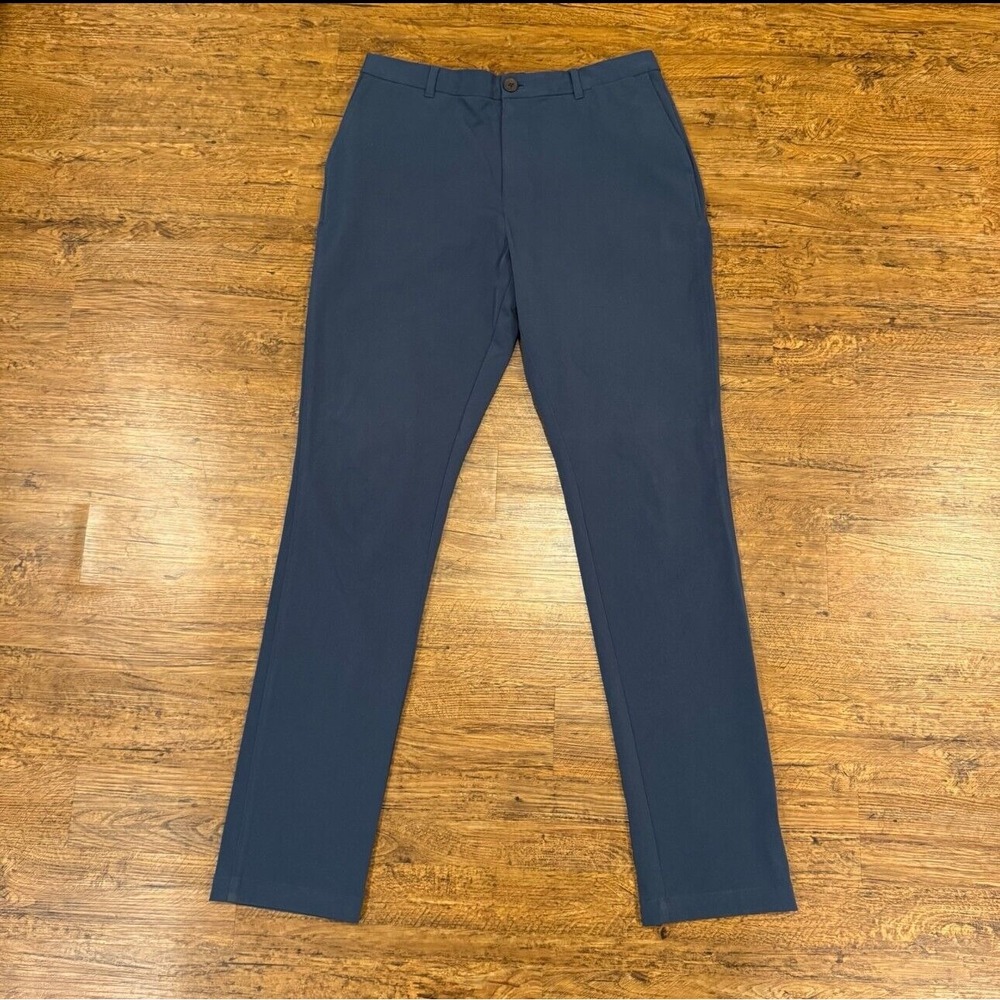 Ministry of Supply Blue Pace Performance Casual Golf Chino Pants Men 32x33 Tall